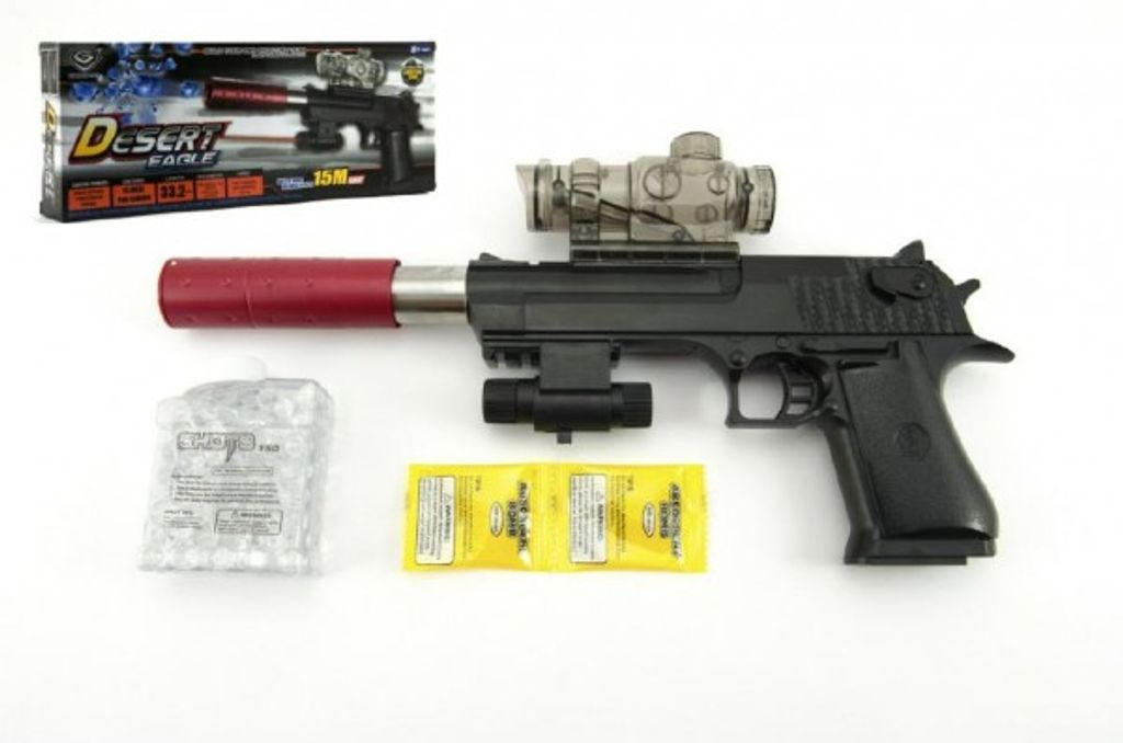 Pistole plast/kov 33cm na vodní kuličky + náboje 9-11mm na Produktbild 