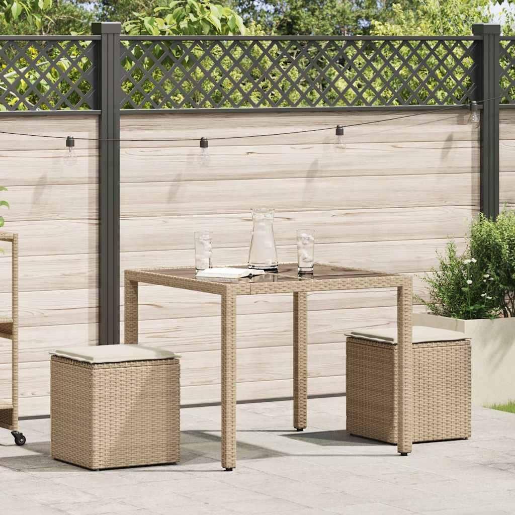 vidaXL Zahradní stolička s polštářem 2 ks. Béžová 40x40x43 Obrázek produktu 