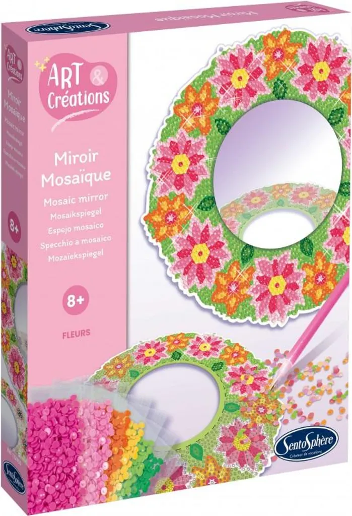 Sentosphère Fiori di Strass a Specchio - Kit Creativo Mosaico Bambini