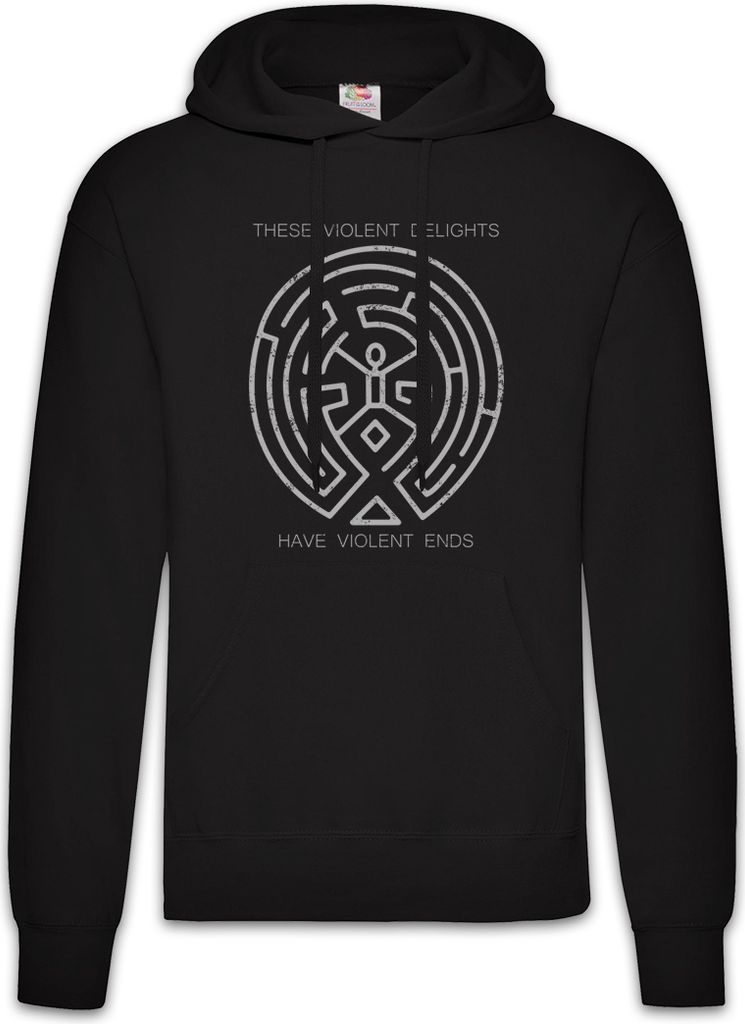 Urban Backwoods These Violent Delights, Herren Hoodie, Farbe: Schwarz, Größe: 2XL