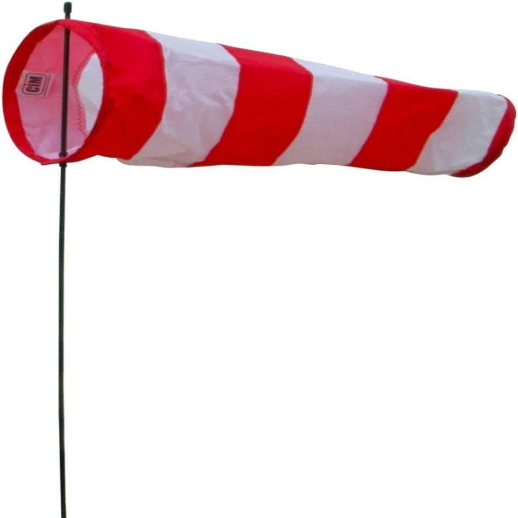 Windsack - 1 Stück - 60cm Rot/Weiß - Professioneller Produktbild 