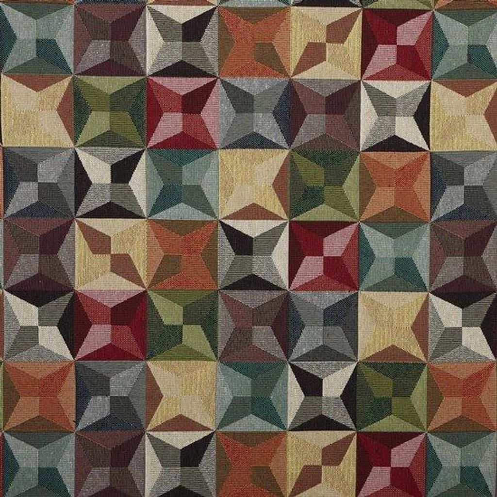 Jacquard Wandtapijt, 100 cm x 280 cm, Sterne, Rote, Grüne, Gelbe, Orangefarbene, Deko-Teppich, 1 Meter