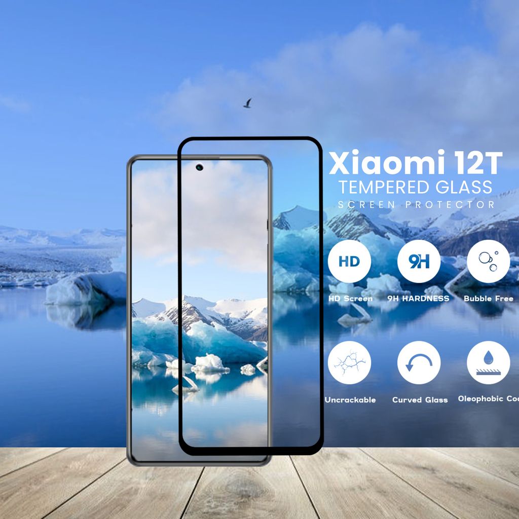 Xiaomi 12T – gehärtetes Glas 9H – 3D-Displayschutz in Superqualität