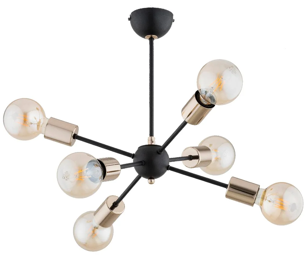 Suspension TIMOS 6xE27 : Éclairage Puissant et Design pour Grand Salon