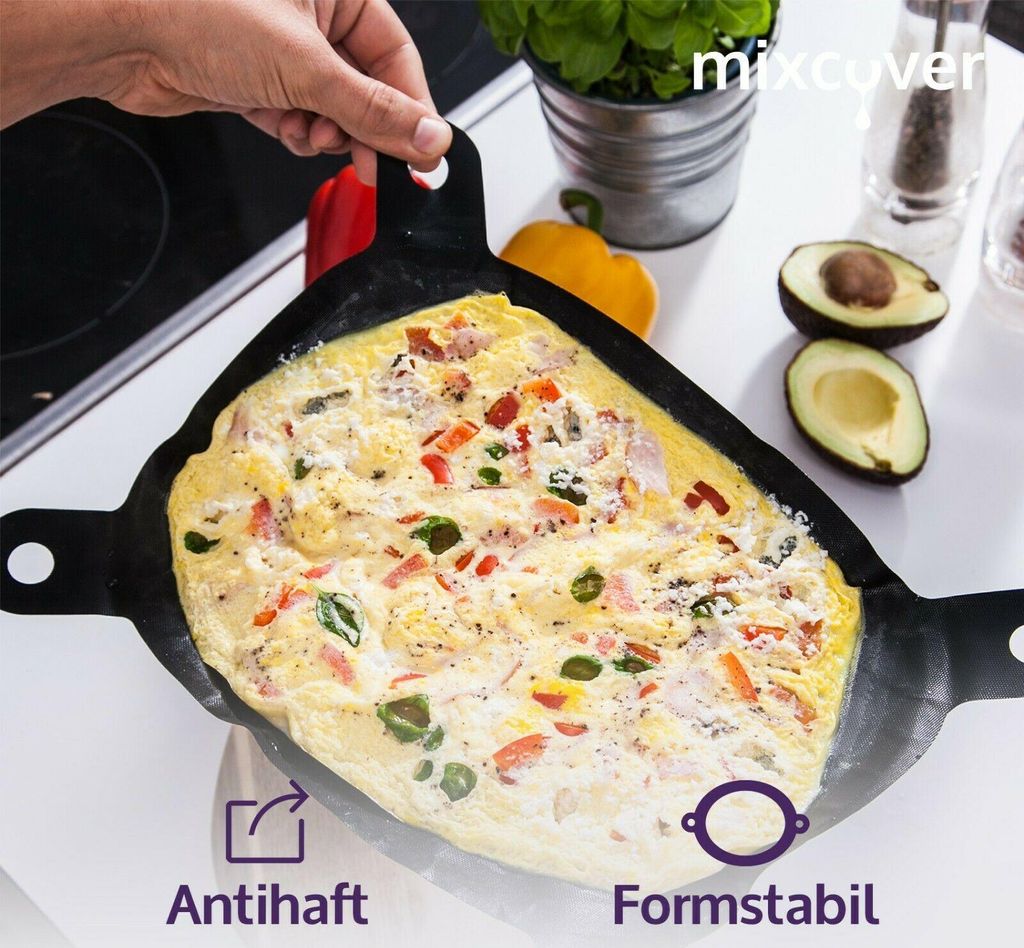mixcover Dauerbackfolie - Backpapier, Tropfschutz für Monsieur Cuisine Connect, Edition Plus und MCS Einlegeboden, Monsieur Cuisine Zubehör