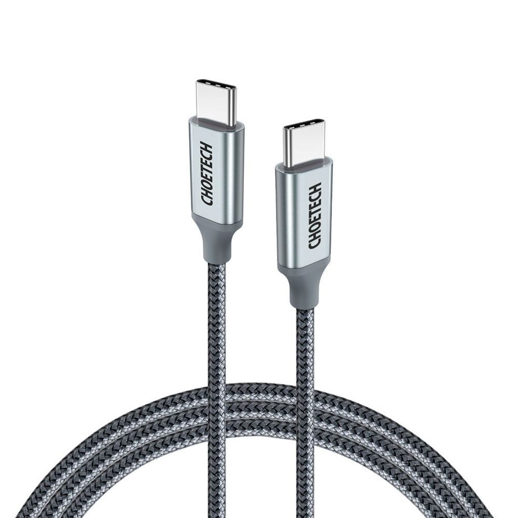 Choetech USB-C zu USB-C Ladekabel / Datenkabel 5A 100 W Power Delivery 480 Mbit/s 1,8 m grau