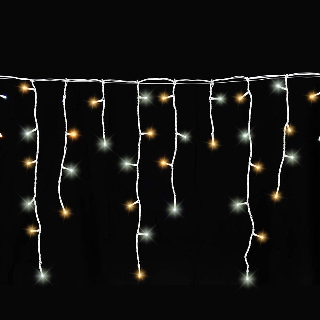 LED-Eisregen-Lichterkette LED Beleuchtung Lichterkette Eisregen : 12 m : Warmweiß / Kaltweiß