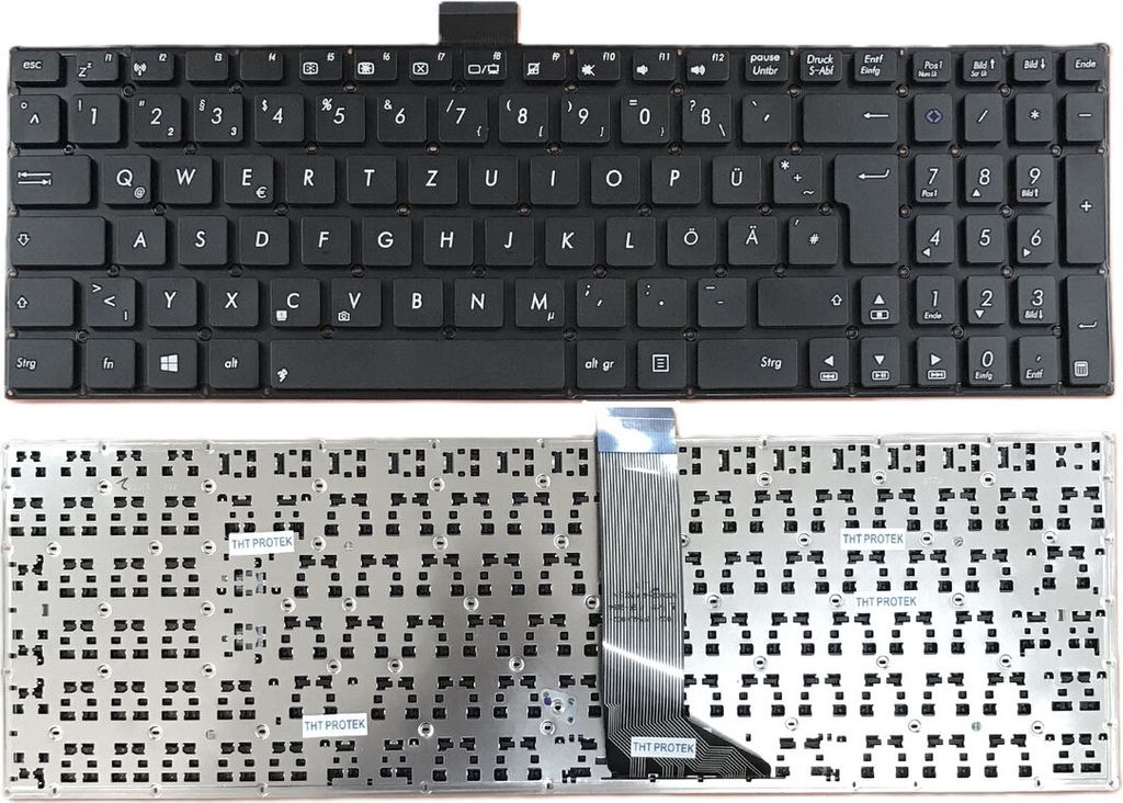 DE - Schwarz Tastatur ohne Rahmen version 2 kompatibel für ASUS P551, P551CA