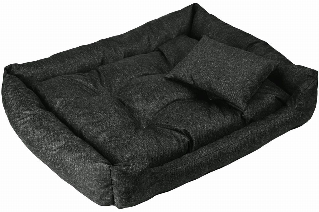 Hundebett 100x85x20 cm XL Snugly in grau - Kissen für Hund, Katze, Haustiere