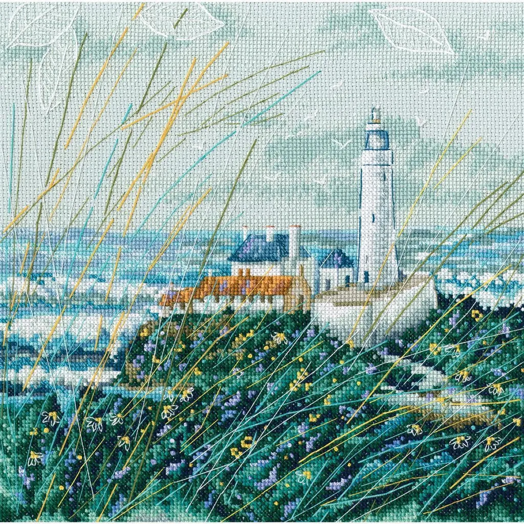Broderie point de croix paysage marin pour décoration maison - Kit RTO