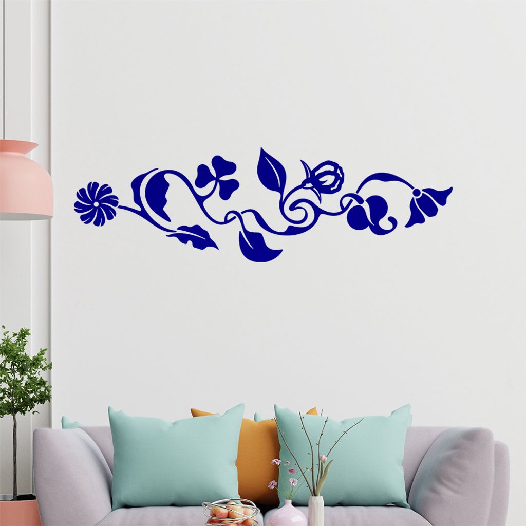 verschiedene Blätter - Pflanze - Kleeblatt Wandtattoo in 6 Größen - Wandaufkleber Wall Sticker - Dekoration, Küche, Wohnzimmer, Schlafzimmer, B...