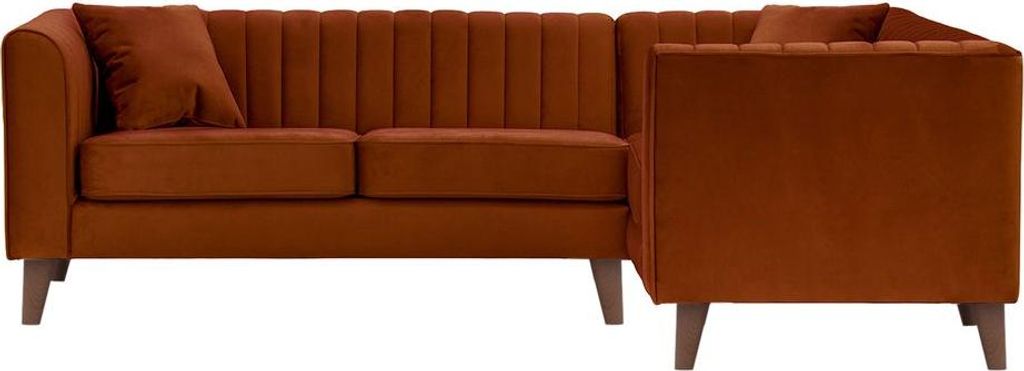 Rechtseitiges Ecksofa Mary-Velluto 33-dark oak