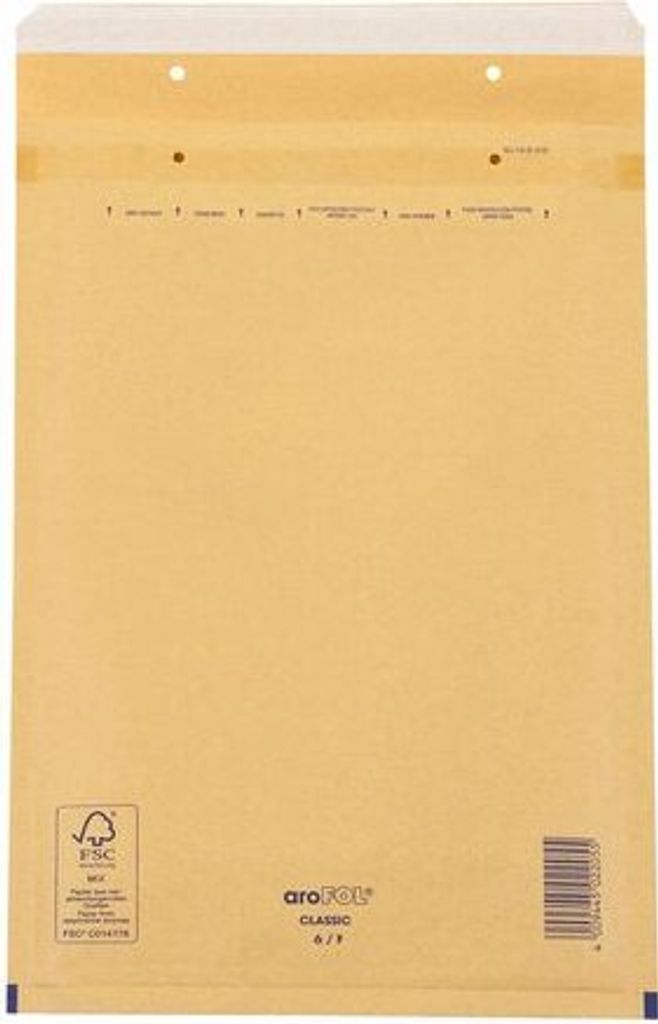 50x AROFOL CLASSIC Luftpolstertasche 6/F-16 215x340mm für A4+ braun