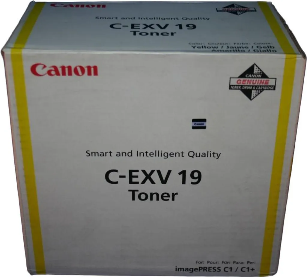 Toner Canon C-EXV-19Y Jaune authentique pour imprimantes iR C2880i - 3