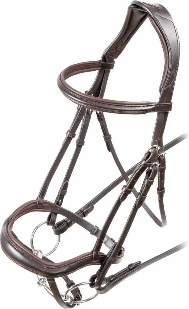Velociti - Briglia in cuoio ER945 (XFull) (Marrone)
