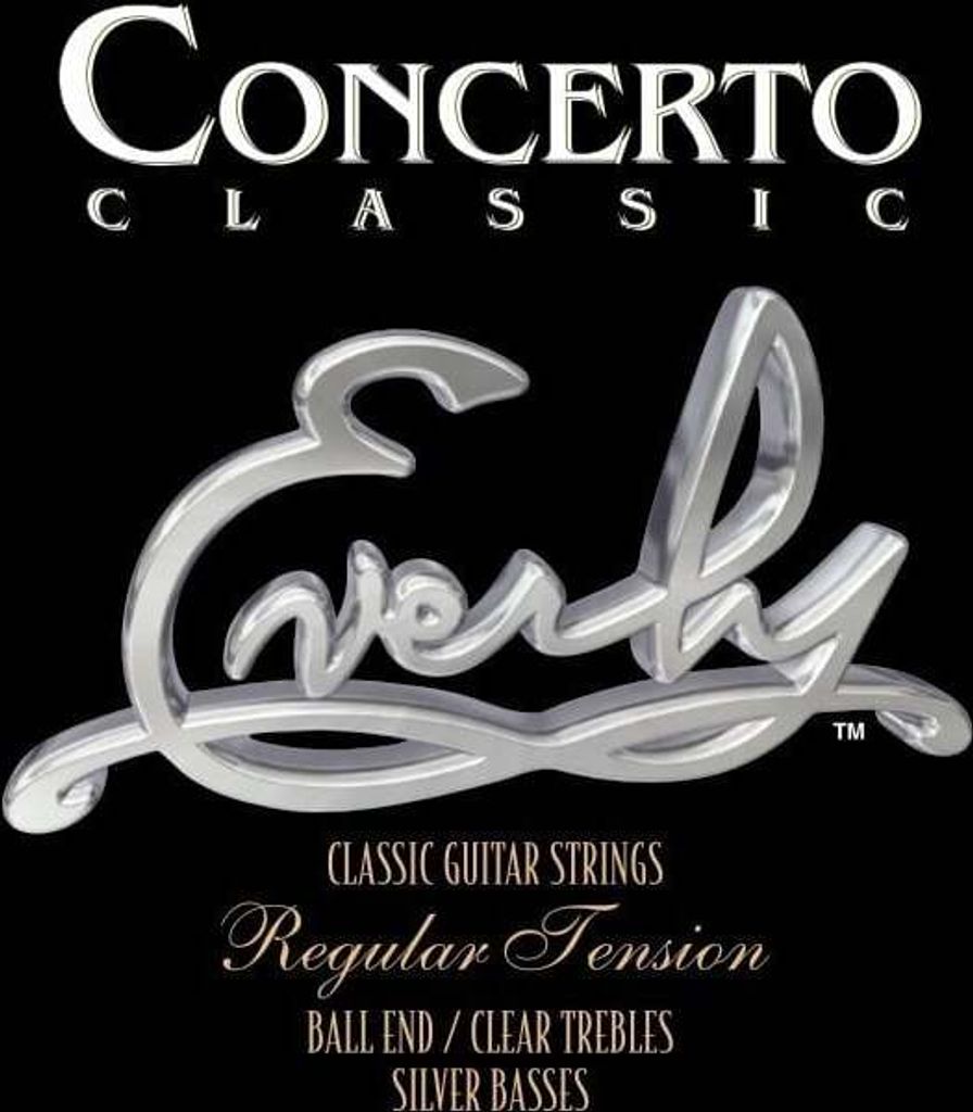 Everly Concerto Klassische Saiten mit mittlerer Spannung und Kugelende