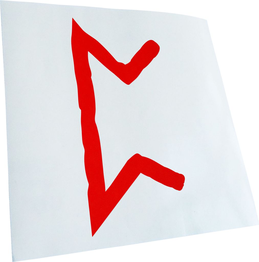 Kiwistar - Autoaufkleber - Futhark PERTHU Rune - Neon Matt - Aufkleber für Auto Kfz Fahrrad, LKW, Truck Mofa