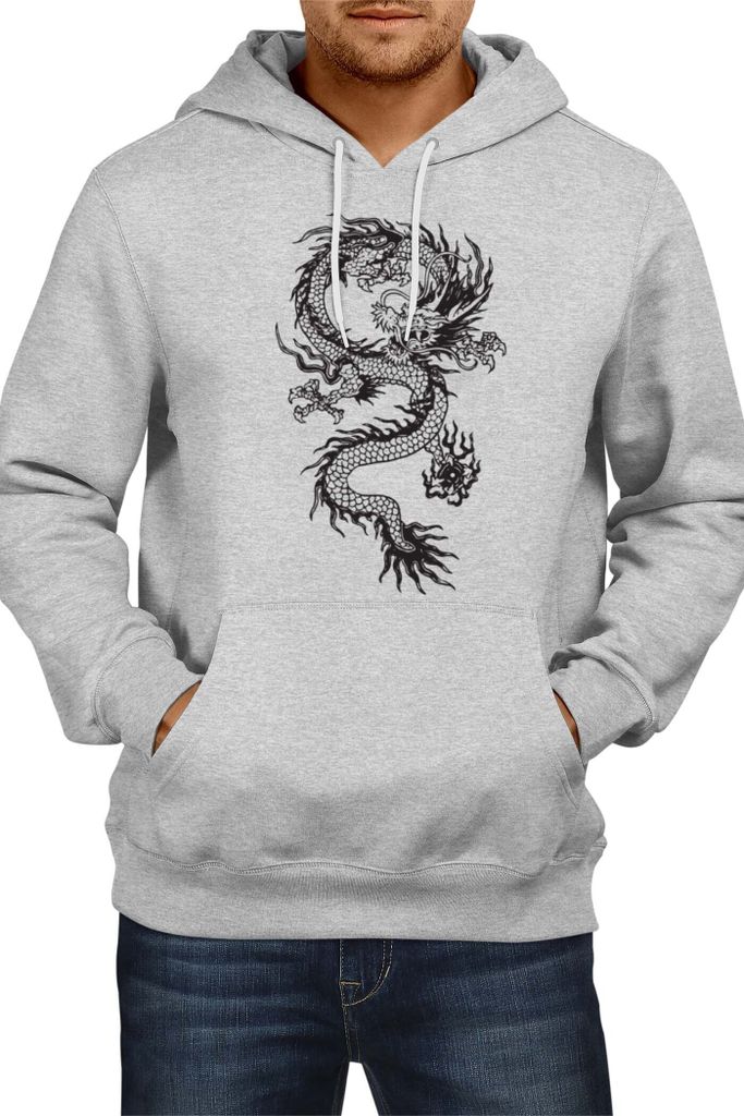 Herren Kapuzenpullover Dragon Anime Manga Ball Z Shenron 04, Man M / Grau