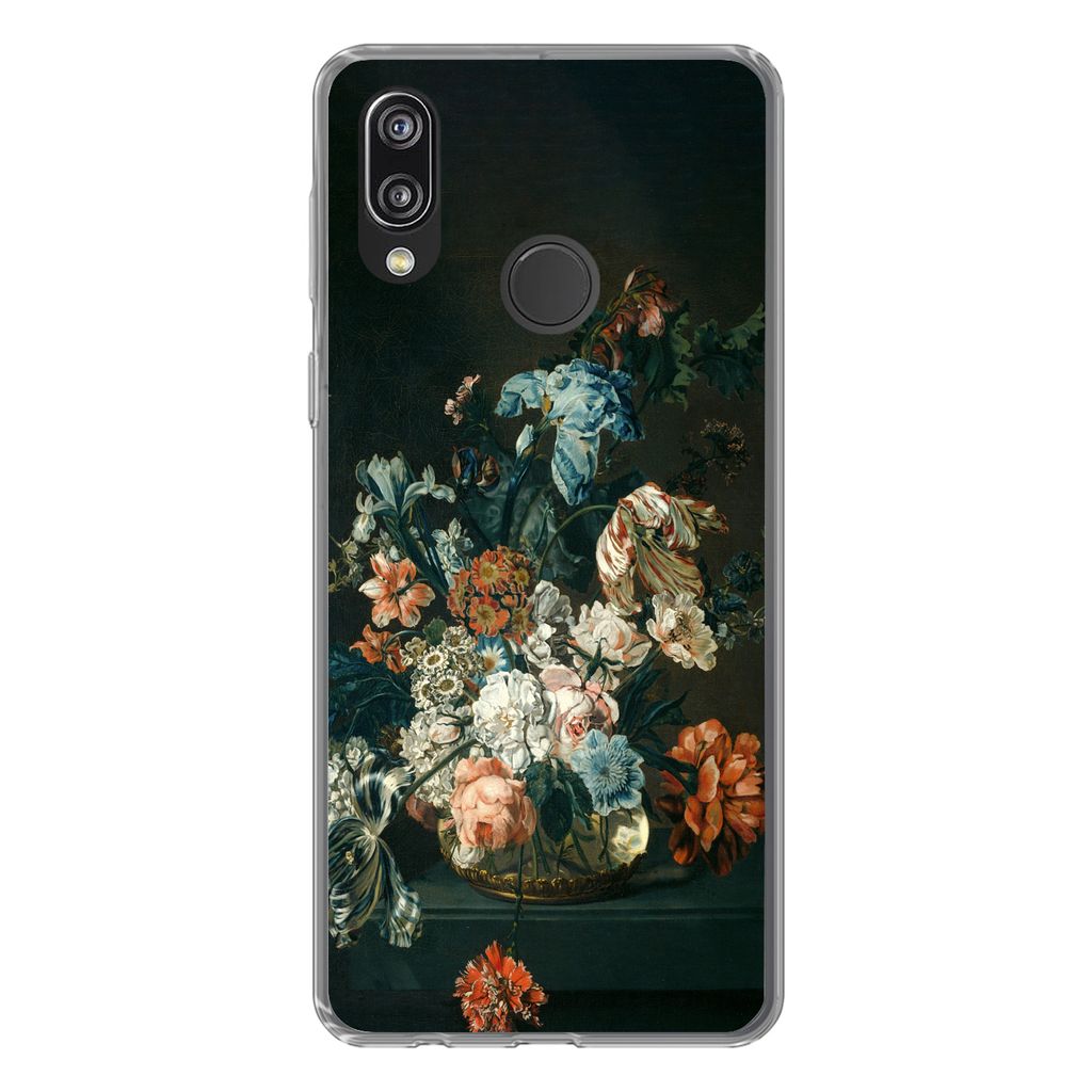 MuchoWow Handyhülle Schutzhülle Hülle für Huawei P20 Lite (2020) Stilleben mit Blumen - Alte Meister - Kunst Silikon Softcase Handy Hülle - ...