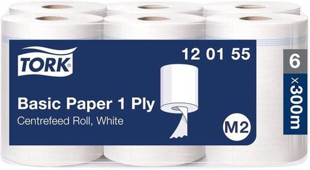 Energieeffizientes Centerfeed Papier - 6 x 300 m