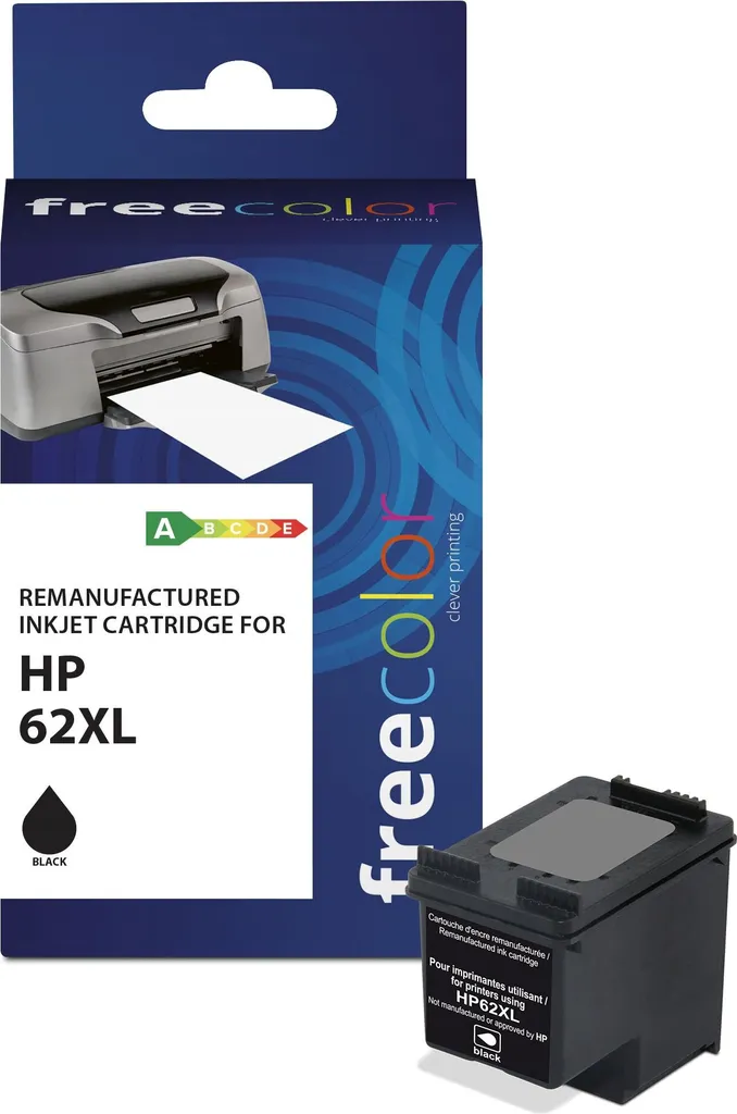 Cartuccia Nero HP 62XL Rigenerata Freecolor | 12ml K20583F7 Alta Qualità