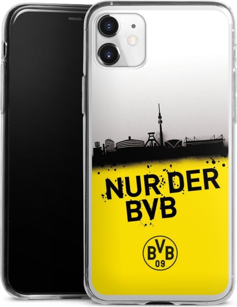 DeinDesign Slim Hülle für Apple iPhone 11 Silikon Case Ultra Dünn Handyhülle BVB Borussia Dortmund Statement