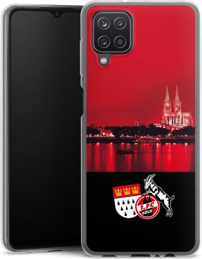 DeinDesign Slim Hülle für Samsung Galaxy A12 Silikon Case Ultra Dünn Handyhülle 1. FC Köln Offizielles Lizenzprodukt Skyline