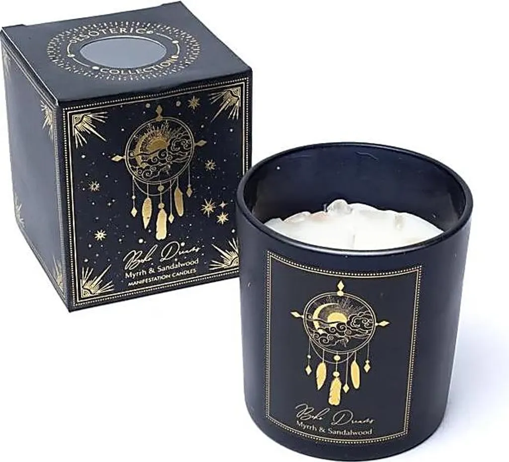 Bougie pour méditation Boho Dreams 120g - Lot de 2 en verre de qualité
