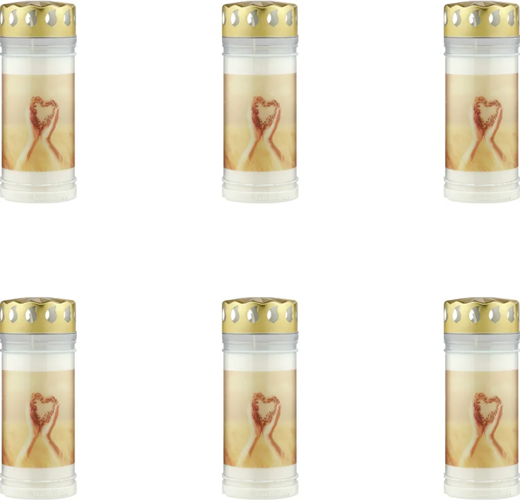 Set 6 Lampade Commemorative Bolsius 120h - Lunga Durata Anti-Vento