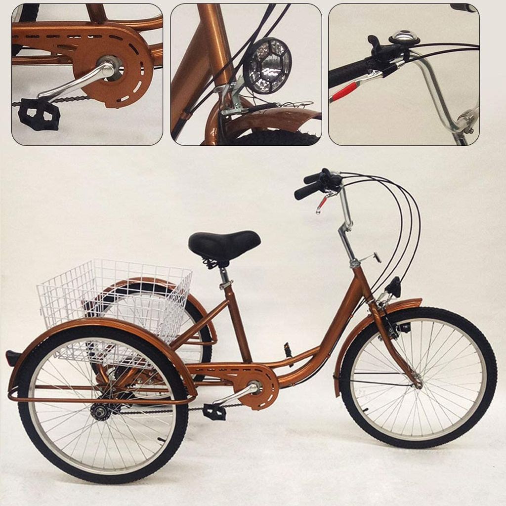 Dospělá tříkolka 24 palců 6 Speed Senior Adult Tricycle Obrázek produktu 4