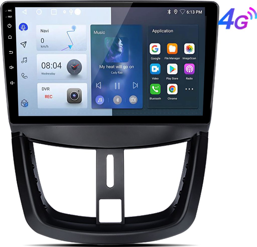 8Core Für Peugeot 207 2006-2015 Android13 6+128G carplayAutoradio GPS Navi DSP BT DAB WIFI SWC 4GSIM android auto USB