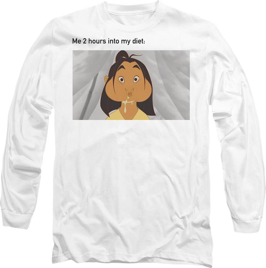 Mulan - "Diet Fail Meme" T-Shirt für Herren/Damen Uni TV14295 (L) (Weiß)