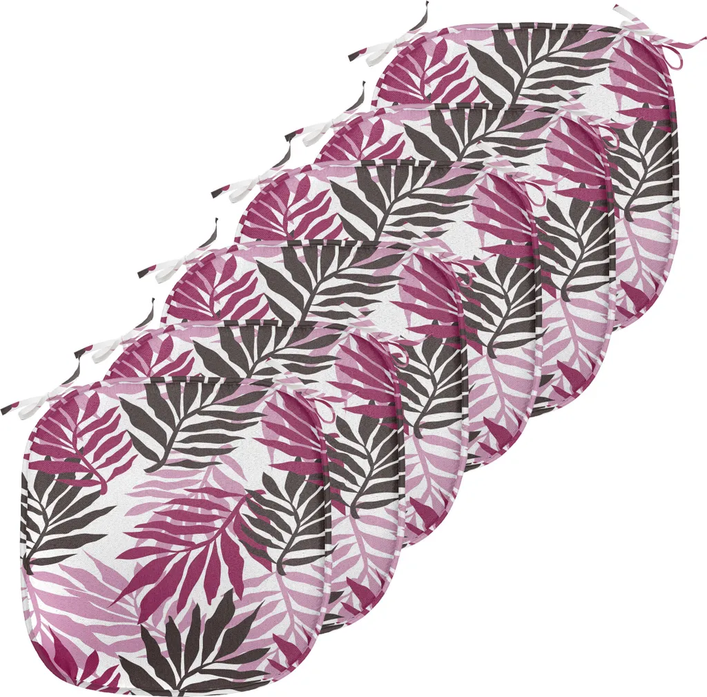 Coussin de Chaise pour Salle à Manger avec Sangles - Design Exotique 6x