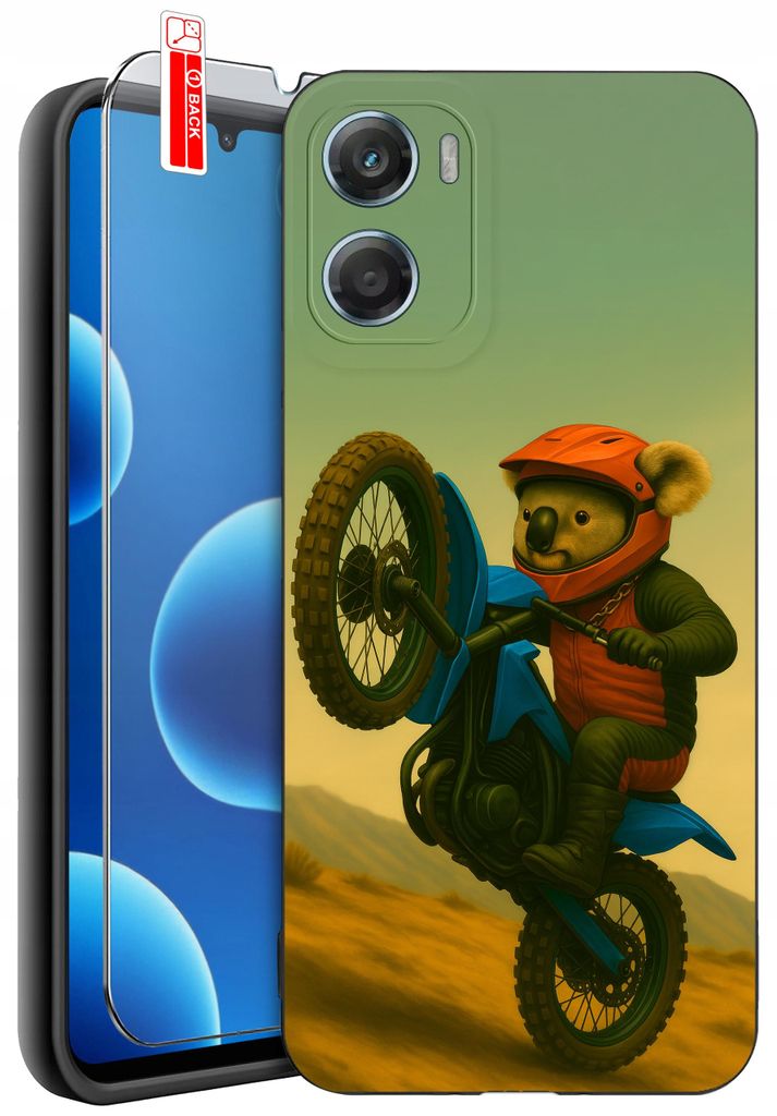 Hülle für Motorola G06 | G06 Power-Designs | Mattes Silikonetui + 9H-Glas