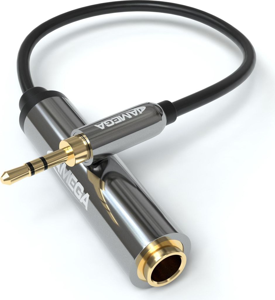 0,1m Stereo Klinken Adapter 3,5mm Klinken Stecker auf 6,3mm Produktbild 