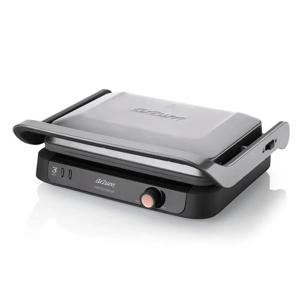Grill pour Barbecue d'Intérieur Arzum Tostçu Delux Noir et Argent