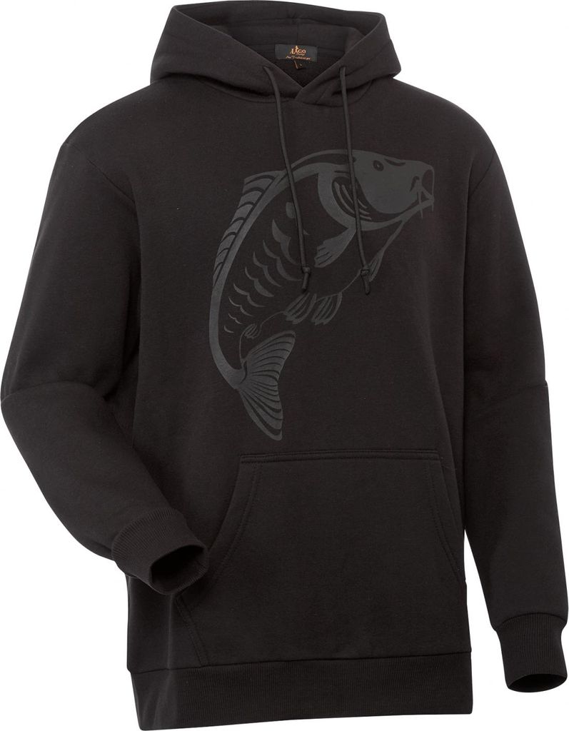 il Lago Prestige Hoodie Karpfen" Herren (Schwarz) Größe 3XL"