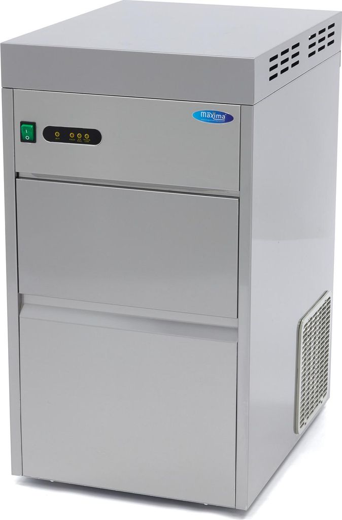 Maxima - Gastro Eiswürfelmaschine - 50 kg/Tag - Zerkleinert/Flocken - Wasser Gekühlt