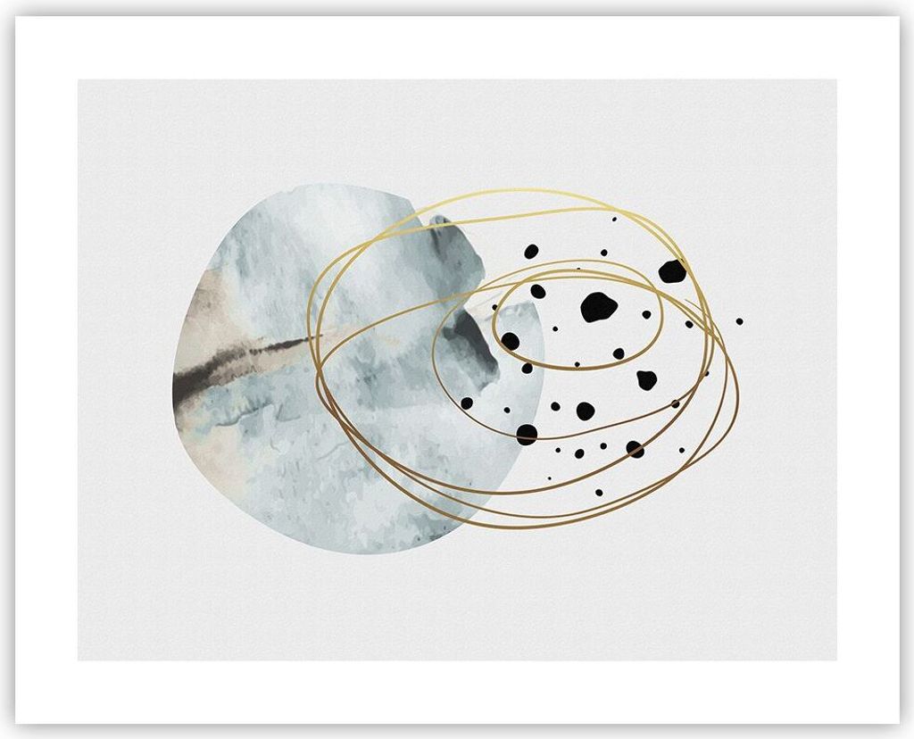 Poster - Poster ohne Rahmen - Modern Abstraktion Flecken - 50x40 cm - Wand Bild - Wanddeko - Wandbilder - Kunstposter - Wandposter - Bilder - Kunst...