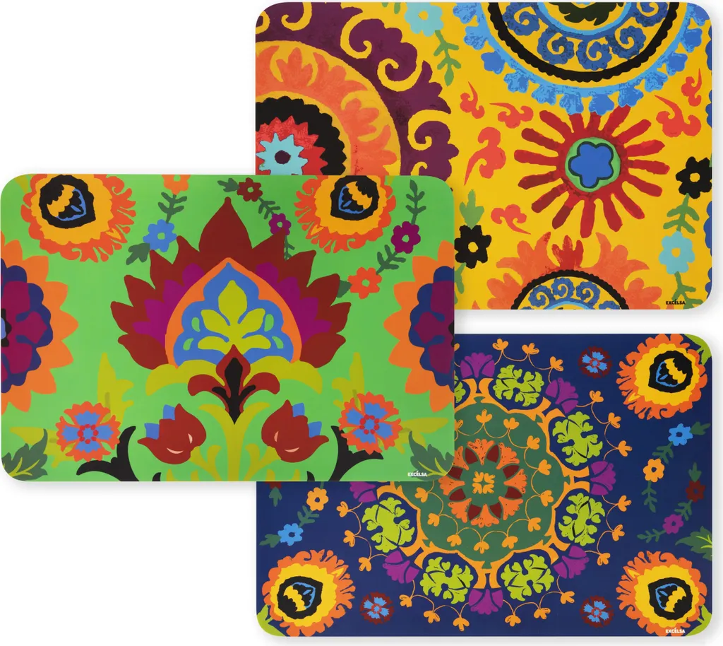 Set 6 Tovagliette Excelsa New Delhi 43x28,5 cm - Plastica Antimacchia
