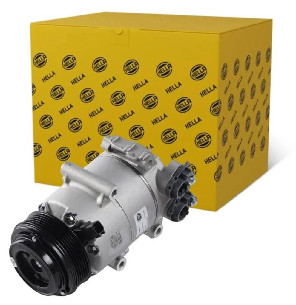 Compresseur de climatisation HELLA 12V Ø 108 mm pour FORD FIESTA VI