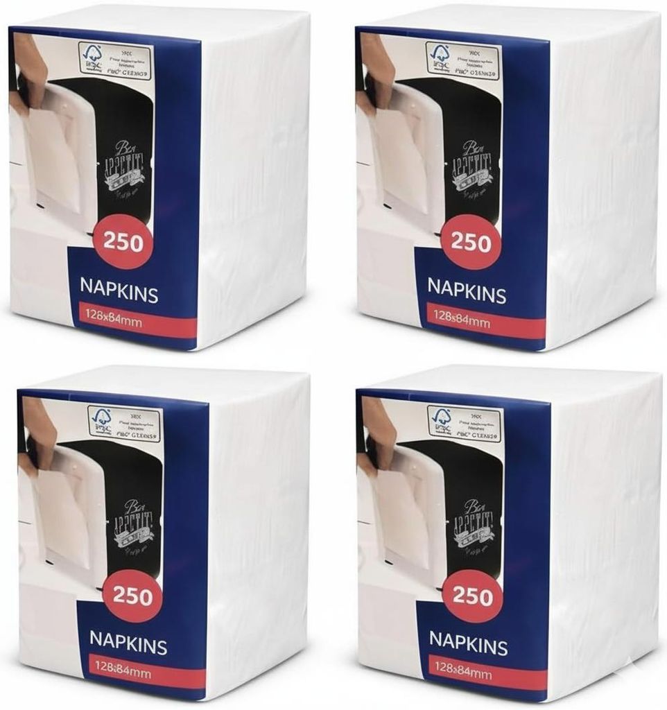 Cabanaz Servietten für Serviettenspender weiß Original 8,5 Produktbild 