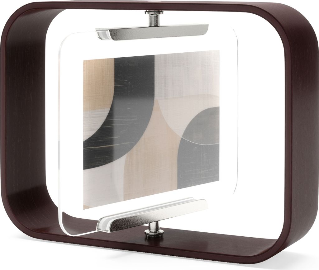 Umbra Tischbilderrahmen Bellwood zweiseitig, Fotorahmen, Holz, Glas, Walnuss Antik, 10 x 15 oder 13 x 18 cm, 1022813-746