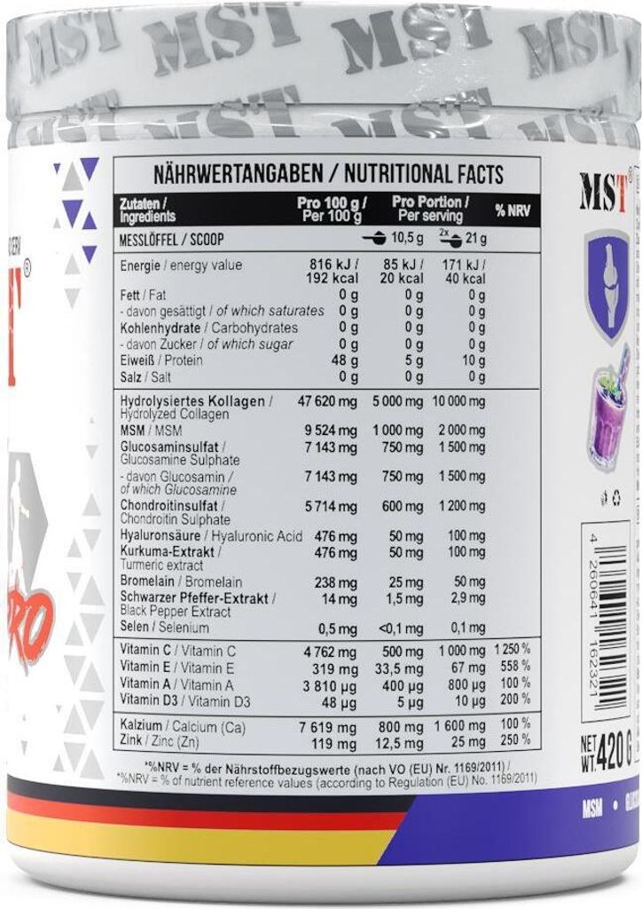 MST - Flex Pro 420g: Blackcurrant Geschmack: Blackcurrant Produktbild 1