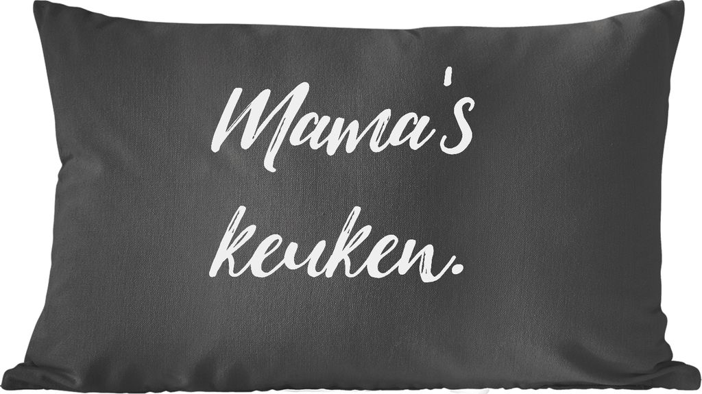 MuchoWow Zierkissen Sofakissen Wohnzimmer Dekokissen 60x40 cm Mutters Küche - Zitate - Sprichwörter - Mutter - Kochen - Kopfkissen - Polster mi...