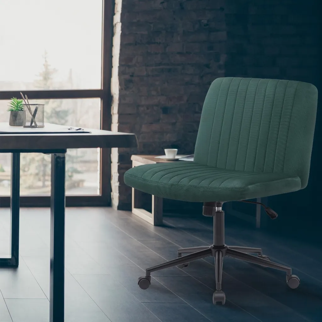 Sedia Ufficio Kingman in Velluto Verde | Design-Shop Ergonomia e Lusso - 4