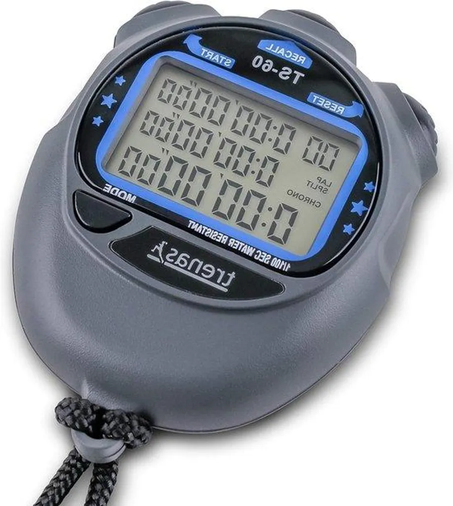 Chronomètre de sport étanche multifonction avec grand écran LCD 60mm