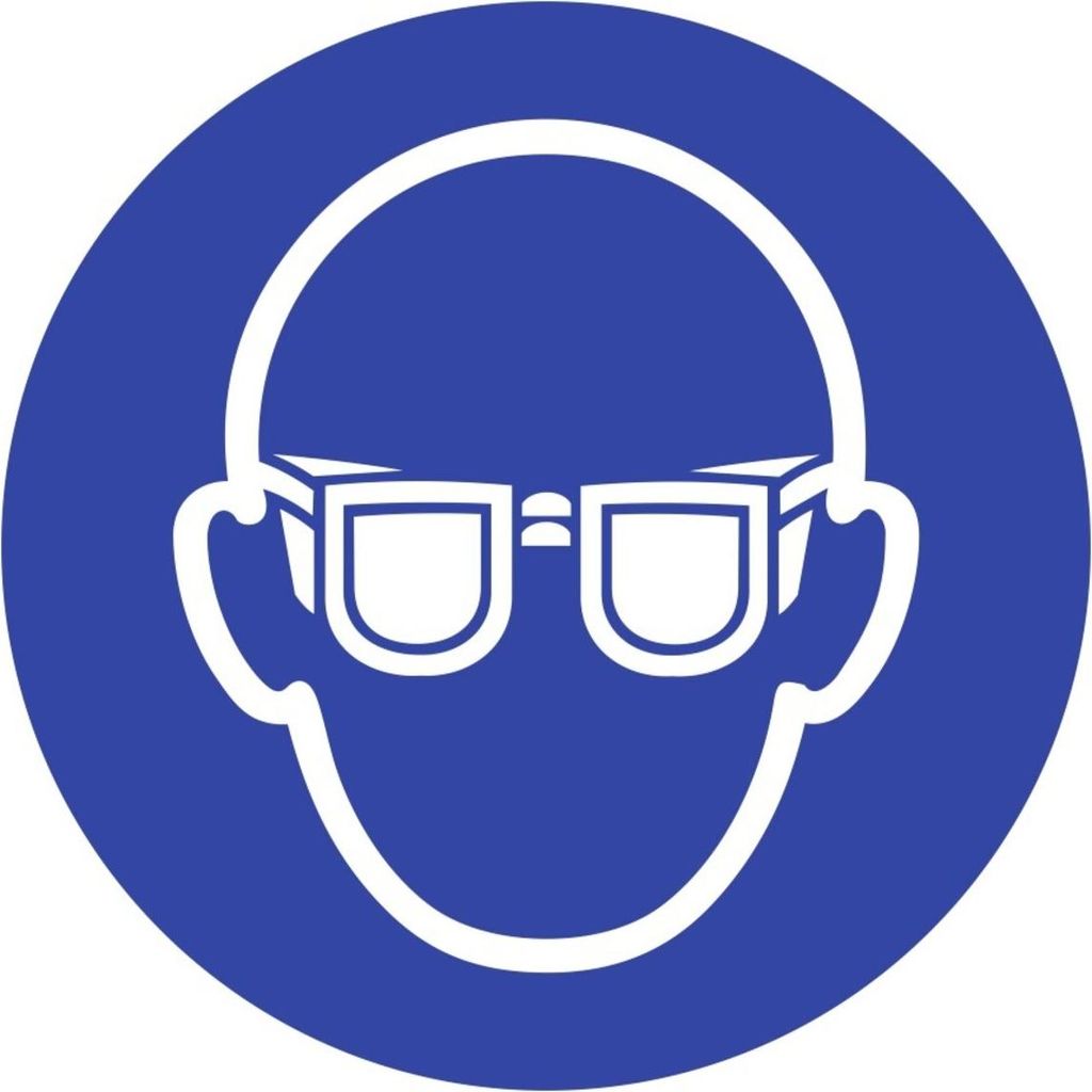 Augenschutz benutzen ISO 7010 Folie Ø 100 mm.