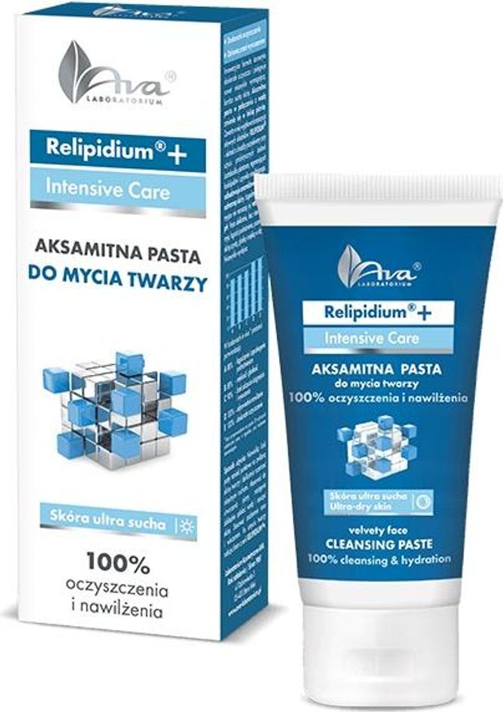 AVA, Relipidium + Intensive Care, Pasta aksamitna do mycia twarzy, 50 ml