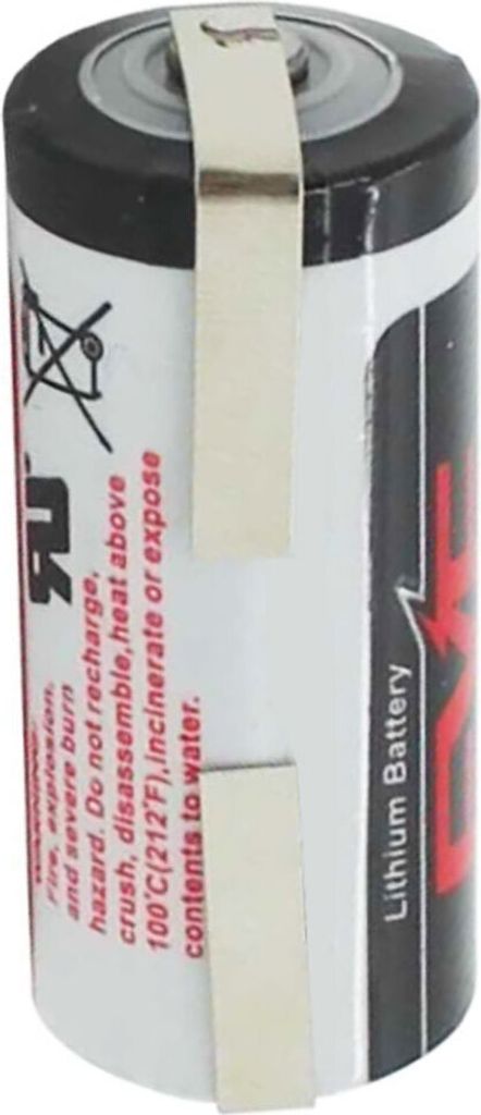 Lithium 3,6V Batterie ER 14335, 2/3 AA ER14335 Standard Batterie mit Lötfahne U-Form zum Selbstumbau, Selbsteinbau